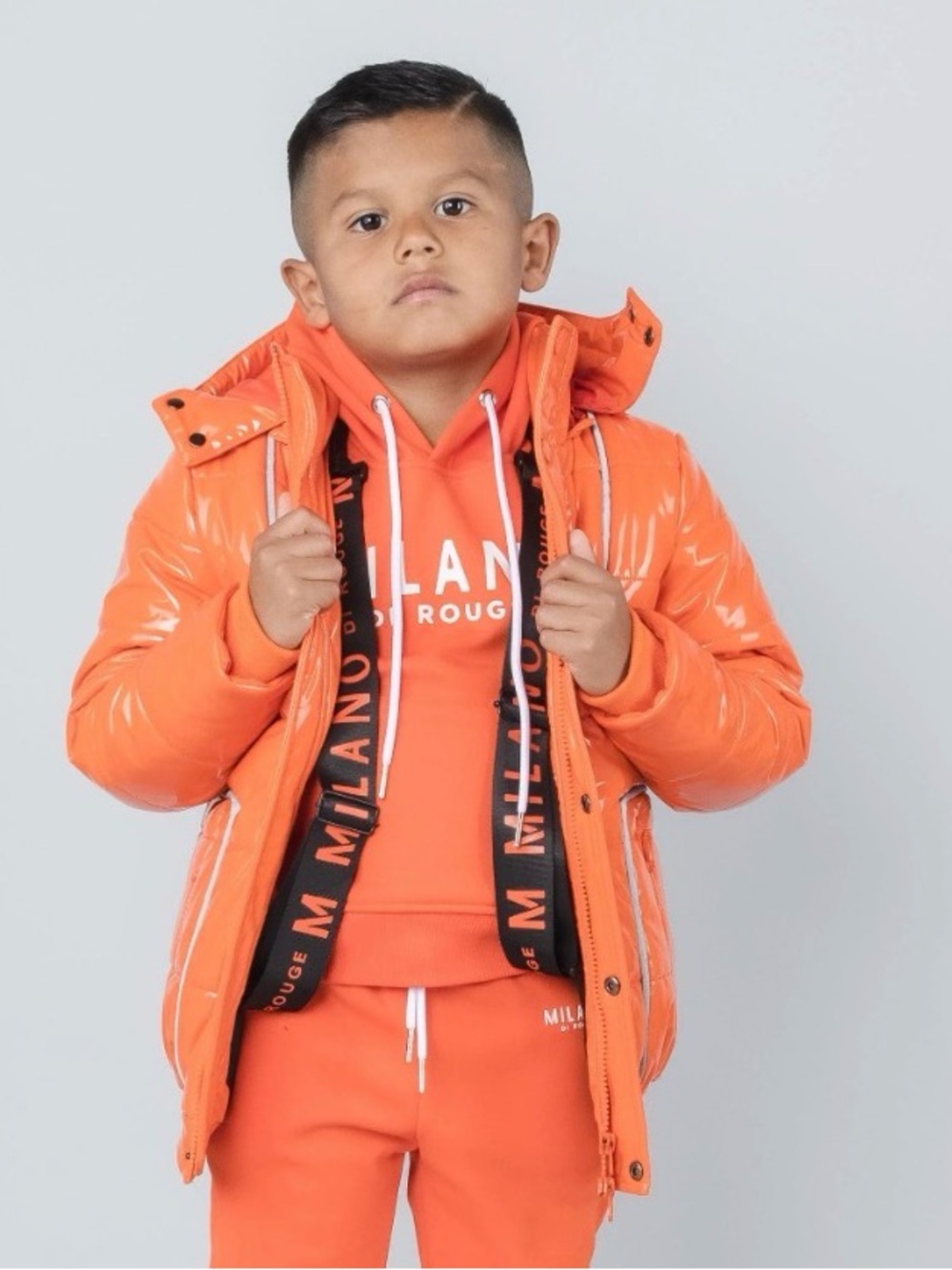 Milano Di Rouge Kids Orange Puffer Jacket 4T